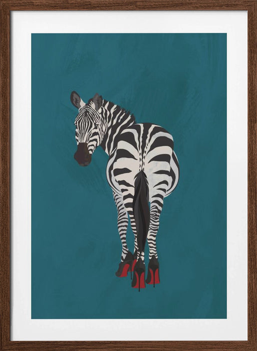 Zebra heels Framed Art Wall Decor