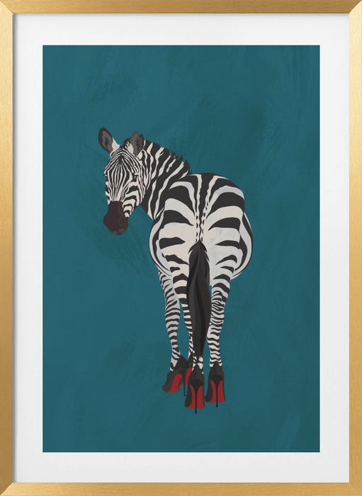 Zebra heels Framed Art Wall Decor