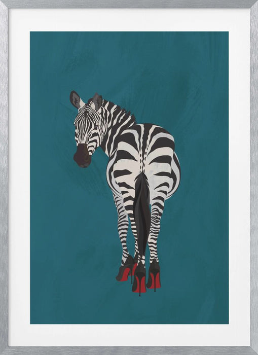 Zebra heels Framed Art Wall Decor