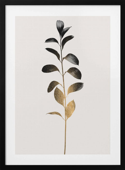 Monochromatica No.9   Dark Gold Framed Art Modern Wall Decor