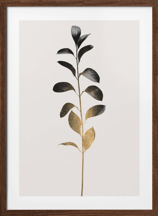 Monochromatica No.9   Dark Gold Framed Art Modern Wall Decor