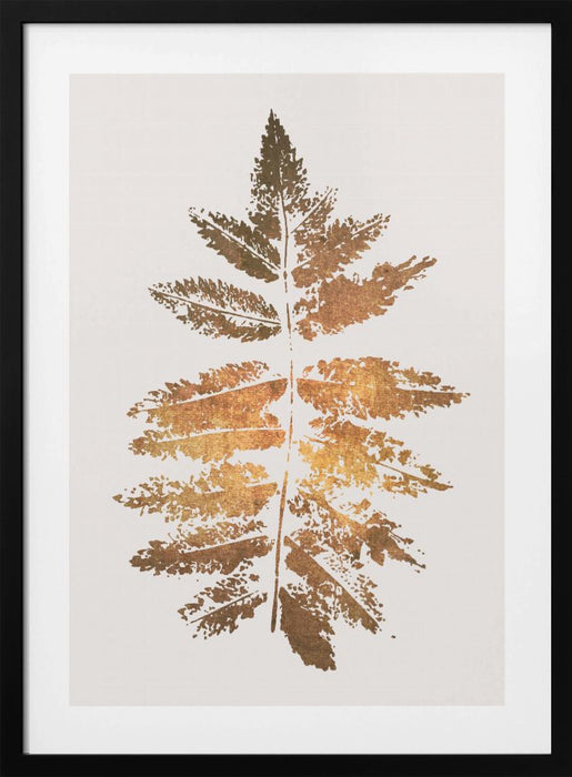 Oak Leaf Print   Gold Framed Art Modern Wall Decor