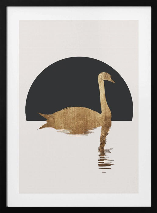 The Swan   Black Framed Art Wall Decor