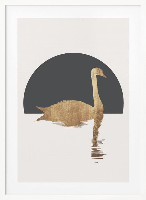 The Swan   Black Framed Art Wall Decor