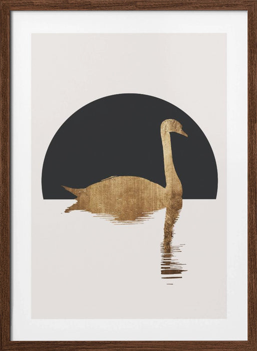 The Swan   Black Framed Art Wall Decor