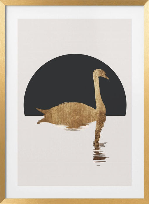 The Swan   Black Framed Art Wall Decor