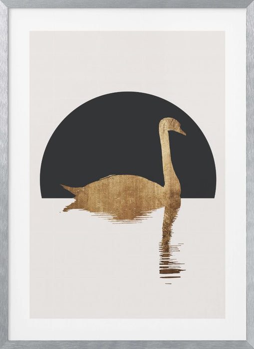 The Swan   Black Framed Art Wall Decor