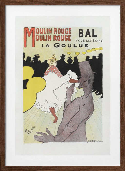 Affiche Pour Le Moulin Rouge la Goulue (1898 Framed Art Wall Decor