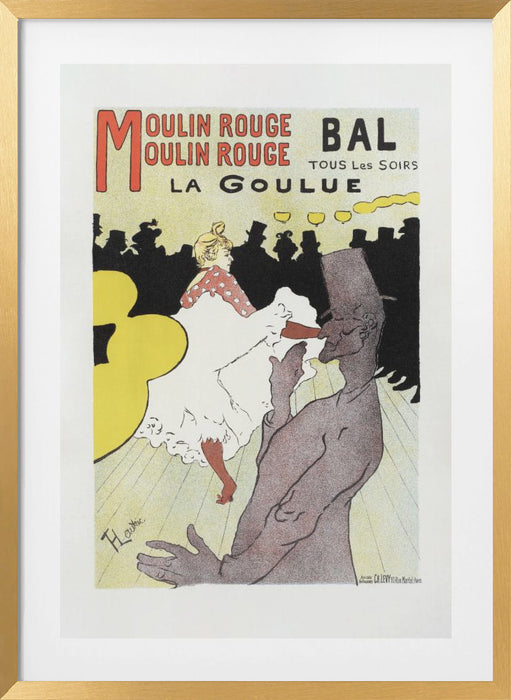 Affiche Pour Le Moulin Rouge la Goulue (1898 Framed Art Wall Decor