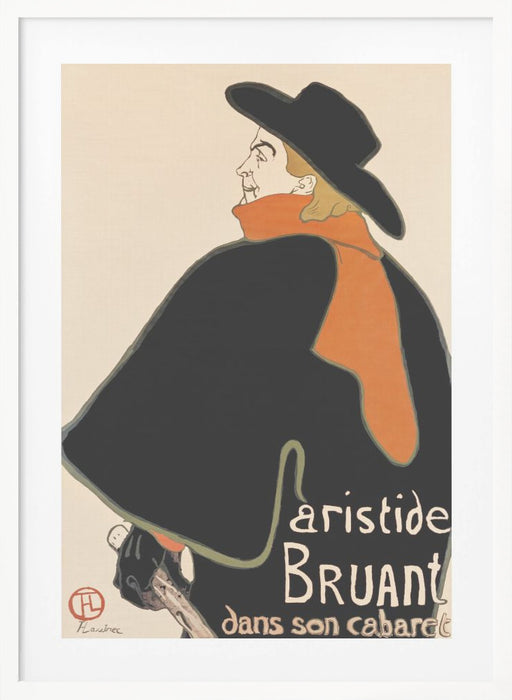 Aristide Bruant In His Cabaret (1893) Framed Art Modern Wall Decor