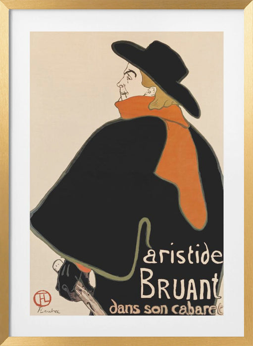 Aristide Bruant In His Cabaret (1893) Framed Art Modern Wall Decor