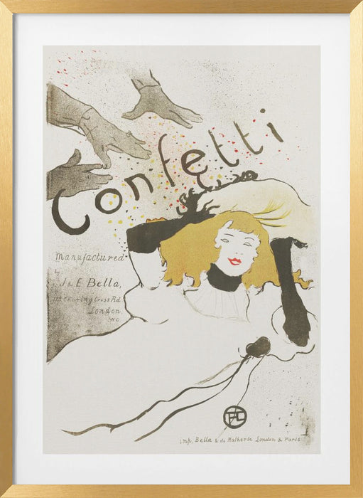 Confetti (1894) Framed Art Modern Wall Decor