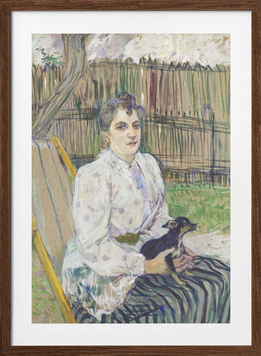 Lady With a Dog (1891) Framed Art Modern Wall Decor