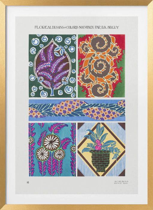 Pattern 10 Framed Art Modern Wall Decor