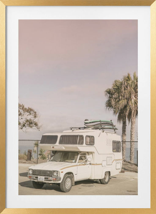 Surf Wagon Framed Art Modern Wall Decor