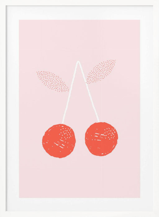 Cherries Framed Art Modern Wall Decor