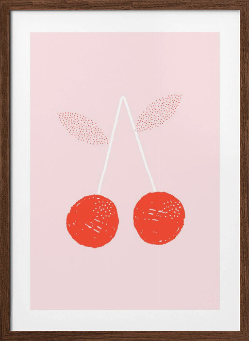 Cherries Framed Art Modern Wall Decor