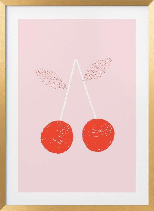 Cherries Framed Art Modern Wall Decor