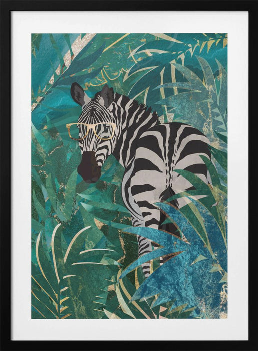 Zebra in the jungle 2 Framed Art Wall Decor