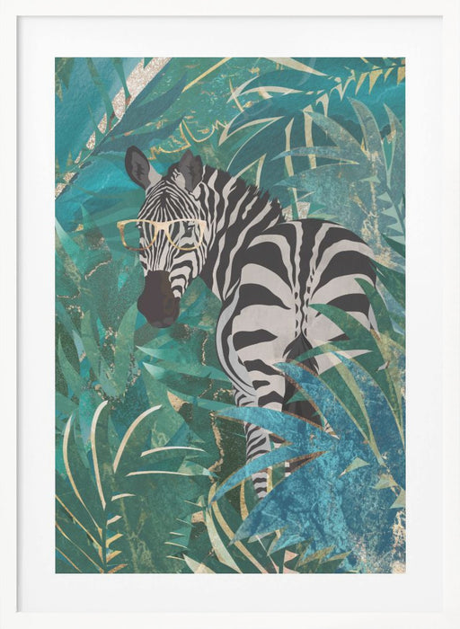 Zebra in the jungle 2 Framed Art Wall Decor