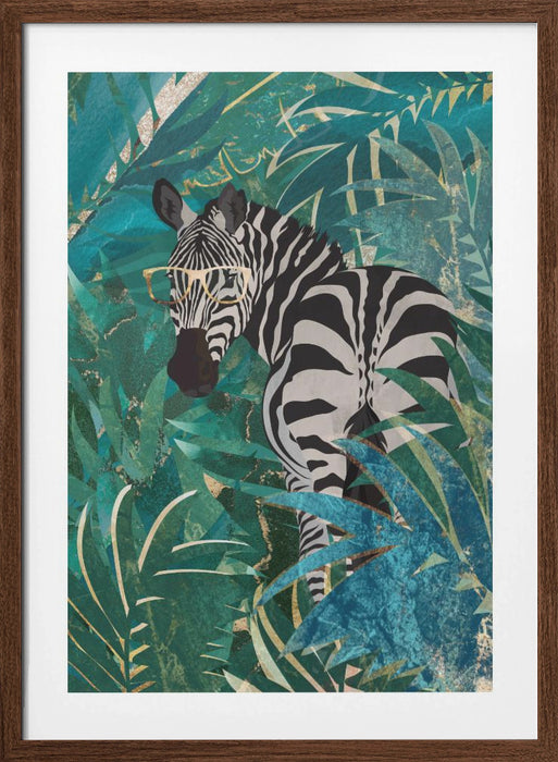 Zebra in the jungle 2 Framed Art Wall Decor