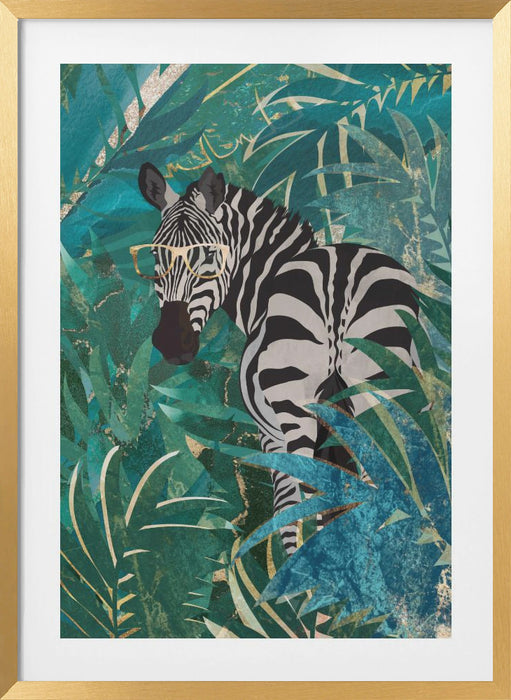 Zebra in the jungle 2 Framed Art Wall Decor