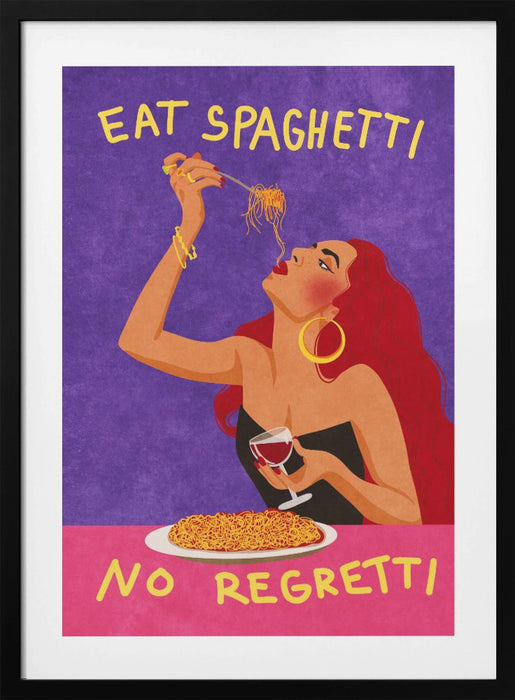 Eat spaghetti no regretti Framed Art Modern Wall Decor