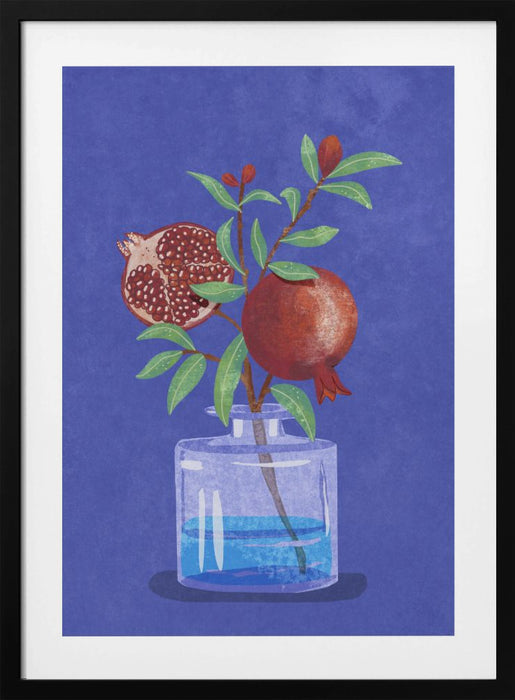 pomegranate in Vase Framed Art Modern Wall Decor