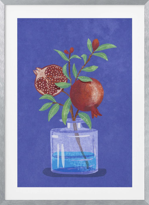 pomegranate in Vase Framed Art Modern Wall Decor