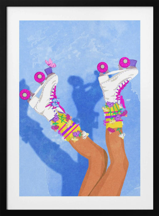 Skate like a Girl Framed Art Wall Decor