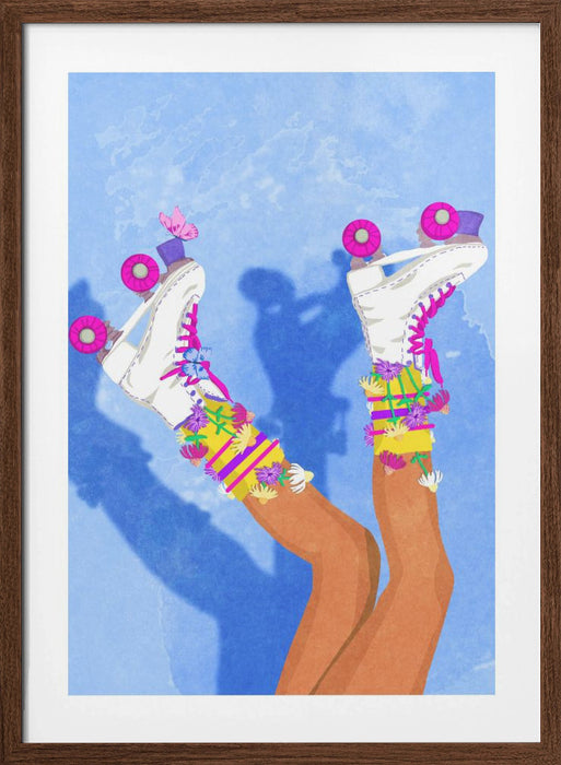 Skate like a Girl Framed Art Wall Decor