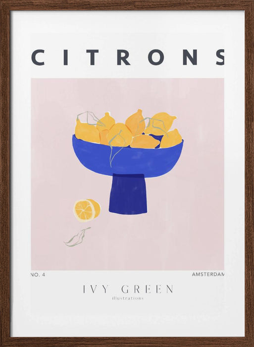 Lemons Framed Art Modern Wall Decor