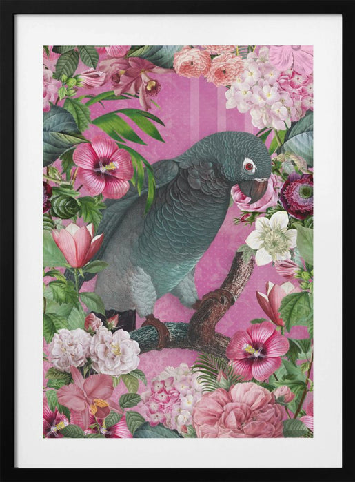 The Parrots Paradise Garden 3 Framed Art Modern Wall Decor