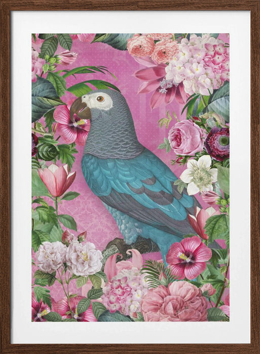 The Parrots Paradise Garden Framed Art Wall Decor