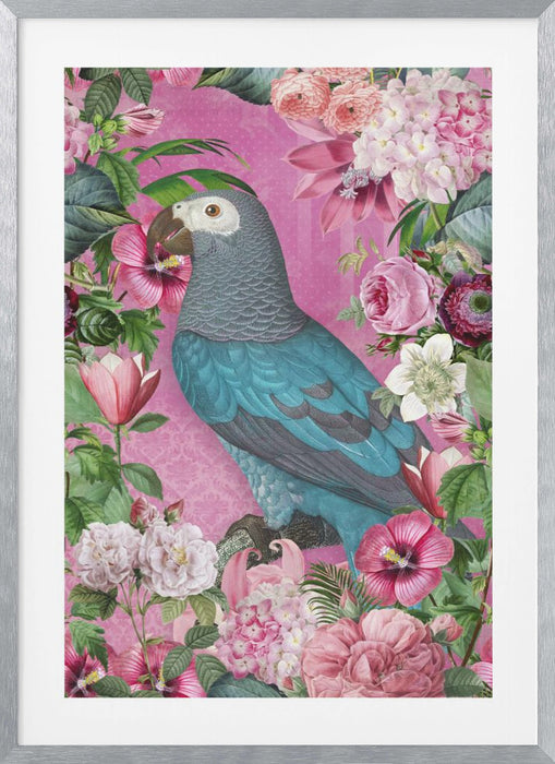 The Parrots Paradise Garden Framed Art Wall Decor