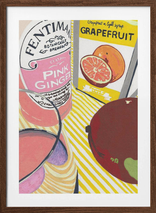 Fentimans Pink Ginger Framed Art Modern Wall Decor