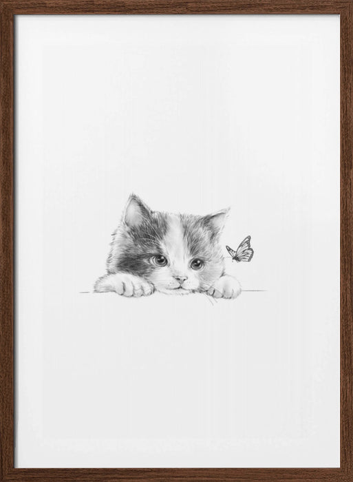 Black Cat Framed Art Wall Decor