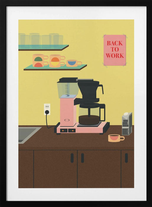 Back To Work Framed Art Modern Wall Decor