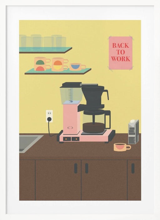 Back To Work Framed Art Modern Wall Decor