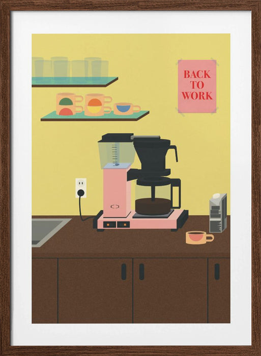 Back To Work Framed Art Modern Wall Decor