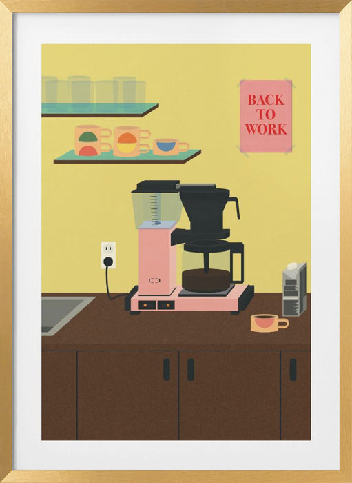 Back To Work Framed Art Modern Wall Decor