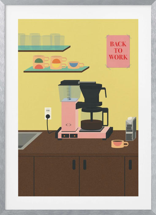 Back To Work Framed Art Modern Wall Decor