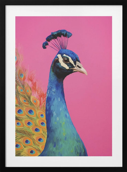 Beautiful Peacock Framed Art Modern Wall Decor