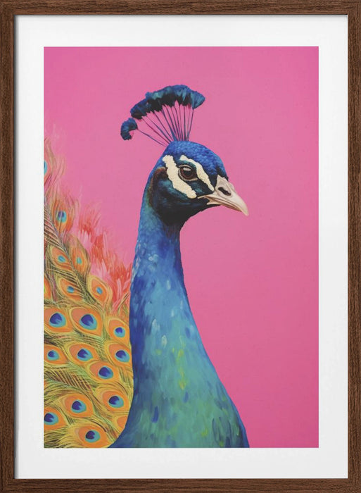 Beautiful Peacock Framed Art Modern Wall Decor