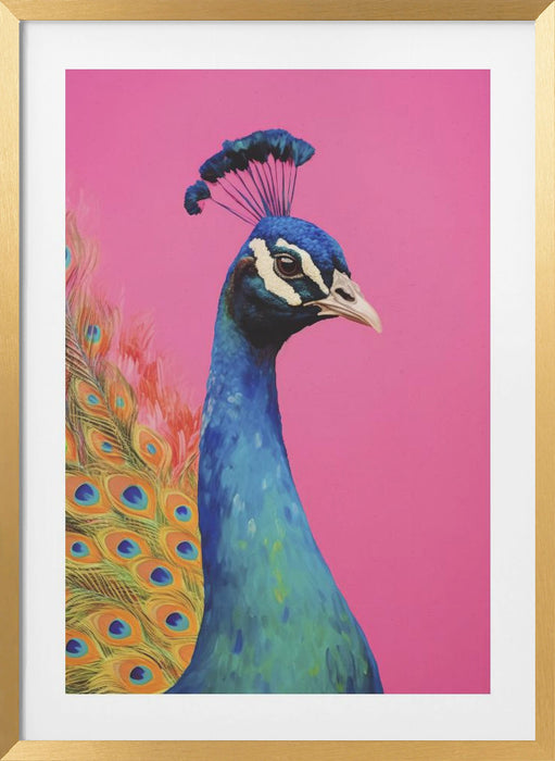 Beautiful Peacock Framed Art Modern Wall Decor