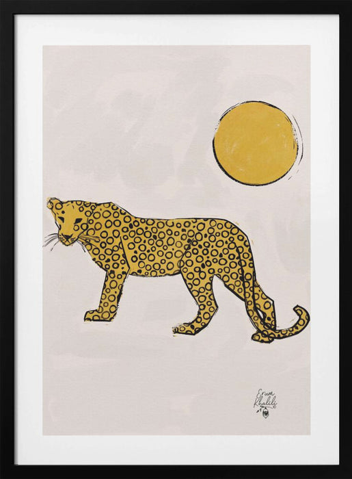 Leopard and Sun   Erum Khalili.png Framed Art Wall Decor