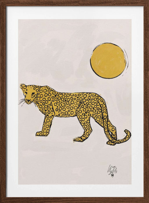 Leopard and Sun   Erum Khalili.png Framed Art Wall Decor