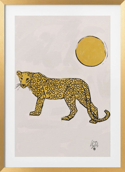 Leopard and Sun   Erum Khalili.png Framed Art Wall Decor