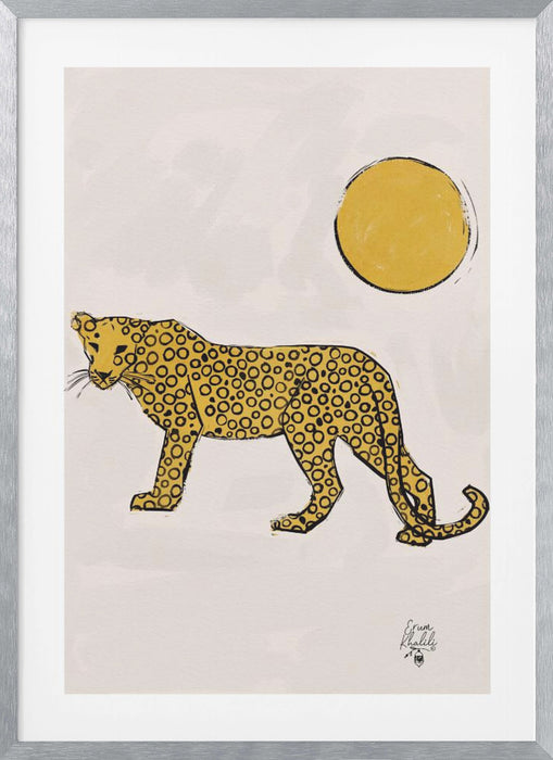 Leopard and Sun   Erum Khalili.png Framed Art Wall Decor