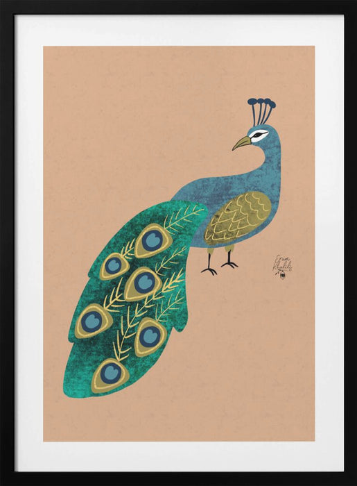 Peacock Erum Khalili.png Framed Art Modern Wall Decor